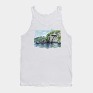 Maori carving on lack Taupo New Zealand Tank Top